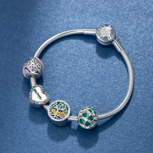 Load image into Gallery viewer, FOREVER QUEEN Four Leaf Clover and Birthstone 4 pcs Charms Bracelet