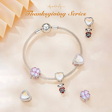 Load image into Gallery viewer, FOREVER QUEEN Pink Four Leaf Clover Heart Balloon Bear Charm Bracelets