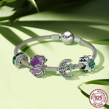 Load image into Gallery viewer, FOREVER QUEEN 925 Sterling Silver Color Changeable Flower Charms Bracelet