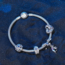 Load image into Gallery viewer, 3 Piece Set FOREVER QUEEN Day and Night Elf Heart-Shaped Charm Bracelet