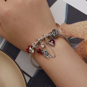 FOREVER QUEEN Halloween Skull Charms Bracelets