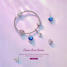 Load image into Gallery viewer, 3 Piece Set FOREVER QUEEN Titanic Series Love Shape Beads Ship Anchor Charms Bracelet