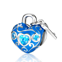 Load image into Gallery viewer, Heart shaped lock beads