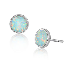 Load image into Gallery viewer, Blue Opal Earrings