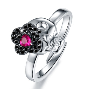 Christmas skeleton Rose Lady ring