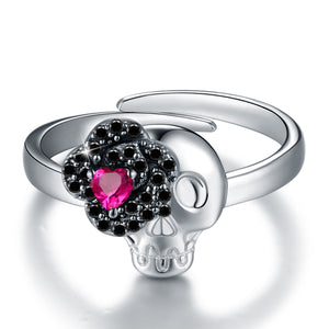 Christmas skeleton Rose Lady ring