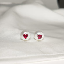 Load image into Gallery viewer, Pearl Button Earrings