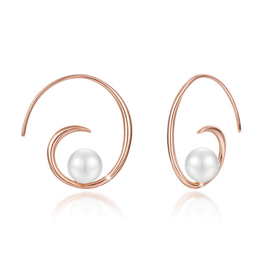 Hoop Pearl  Earrings