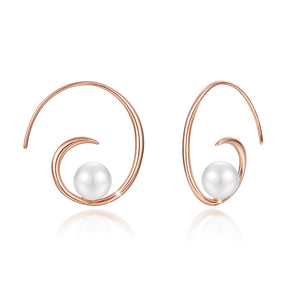 Hoop Pearl  Earrings