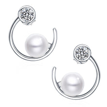 Load image into Gallery viewer, Sterling Silver Pearl Earrings