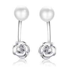 Load image into Gallery viewer, Rose Pearl Stud Earrings