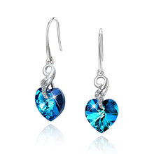 Load image into Gallery viewer, Angel Wing Heart Pendant Dangle Drop Earrings