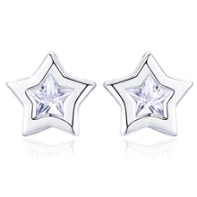 Load image into Gallery viewer, Black Star Earrings