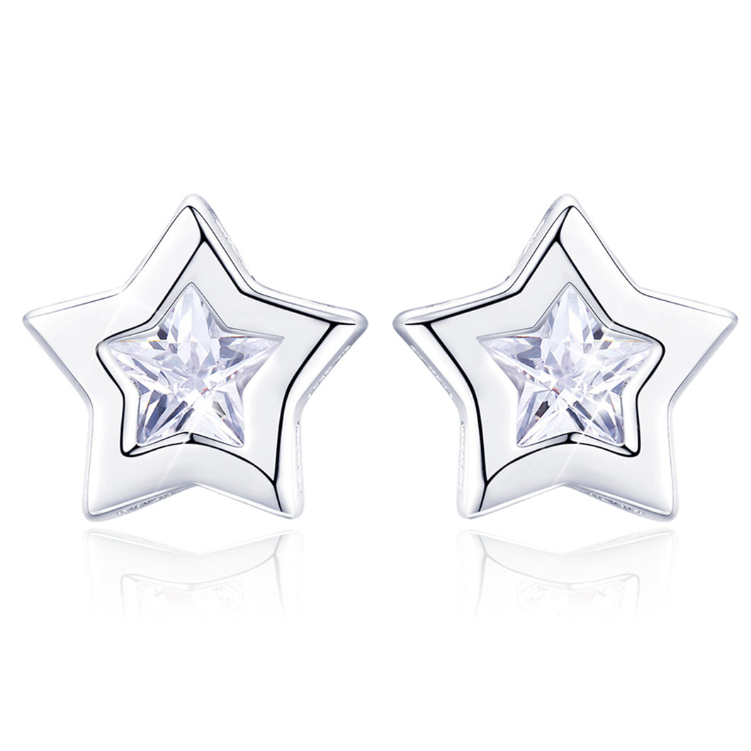 Black Star Earrings