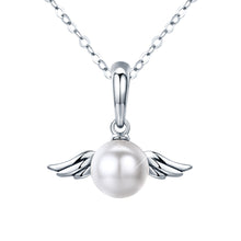 Load image into Gallery viewer, Pearl Angel Wing Necklace