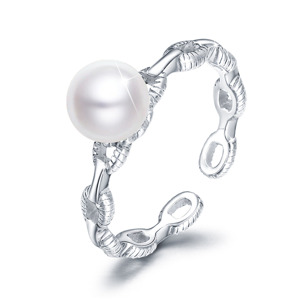 Sterling Silver Pearl Ring