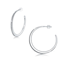 Load image into Gallery viewer, Sterling Silver Hoop Earrings