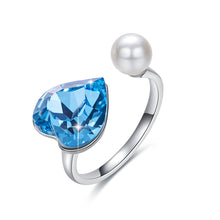 Load image into Gallery viewer, Pearl crystal ring