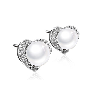 Love Heart Pearl Earring