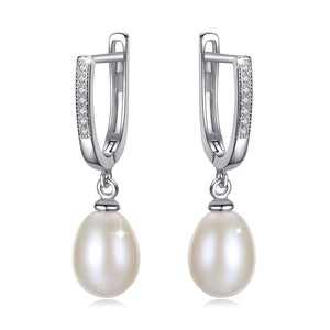 Pearl Hoop Earrings