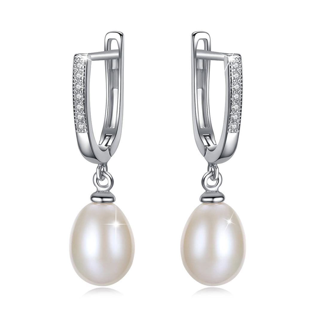 Pearl Hoop Earrings