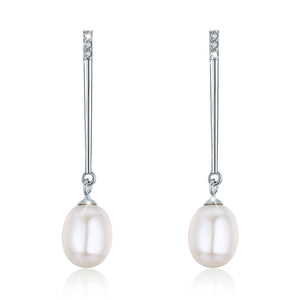 Pearl Drop Stud Earrings