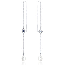 Load image into Gallery viewer, Pearl Long Dangle Earrings