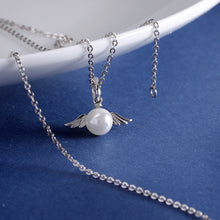 Load image into Gallery viewer, Pearl Angel Wing Necklace