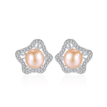 Load image into Gallery viewer, Pink Pearl Stud Earrings