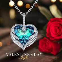 Load image into Gallery viewer, Angel Wing Love Heart Crystal Necklaces