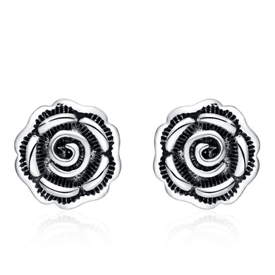 Black Rose Earrings