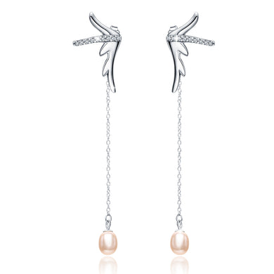 Pearls Dangle Long Earring