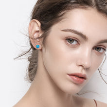 Load image into Gallery viewer, Blue Opal Earrings