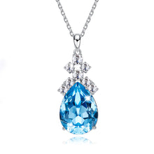 Load image into Gallery viewer, Blue Eye Crystal Necklace