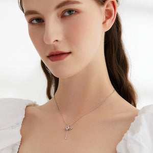 Sterling Silver Romantic Angel Wing Clavicle Chain