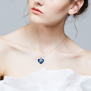 Heart of the sea crystal necklace