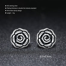 Load image into Gallery viewer, Black Rose Earrings