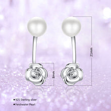 Load image into Gallery viewer, Rose Pearl Stud Earrings