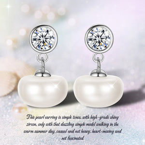 natural freshwater pearl stud earrings