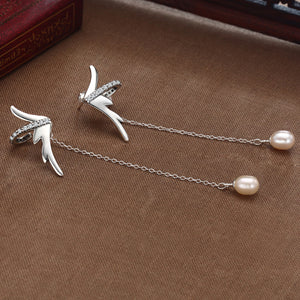 Pearls Dangle Long Earring