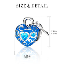 Load image into Gallery viewer, Heart shaped lock beads