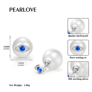 Pearl Button Earrings