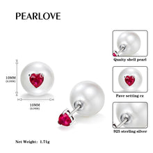 Load image into Gallery viewer, Pearl Button Earrings