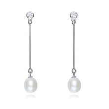 Load image into Gallery viewer, Freshwater Cultured Pearls Long Earrings