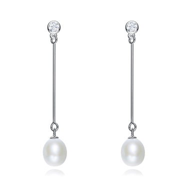 Freshwater Cultured Pearls Long Earrings