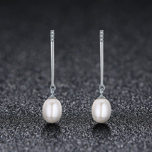 Pearl Drop Stud Earrings