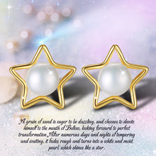 Load image into Gallery viewer, Pearl Pentagon Earrings