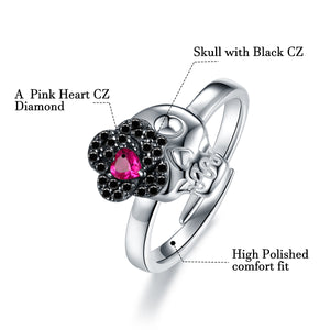 Christmas skeleton Rose Lady ring