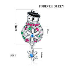 Load image into Gallery viewer, Christmas Snowman Charm