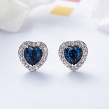 Load image into Gallery viewer, Sterling Silver Heart Earrings